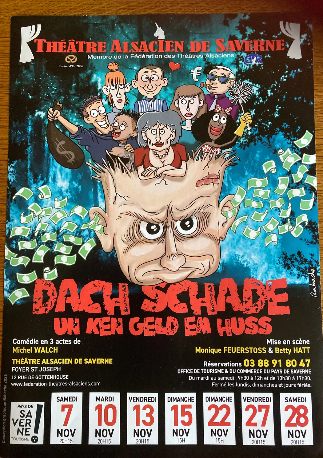 Affiche de DACH SCHADE UN KEN GELD EM HUSS